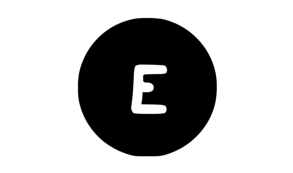 Circle Shape with Playful Mono E