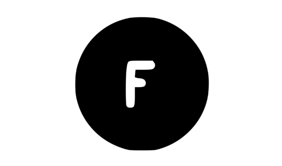 Circle Shape with Playful Mono F