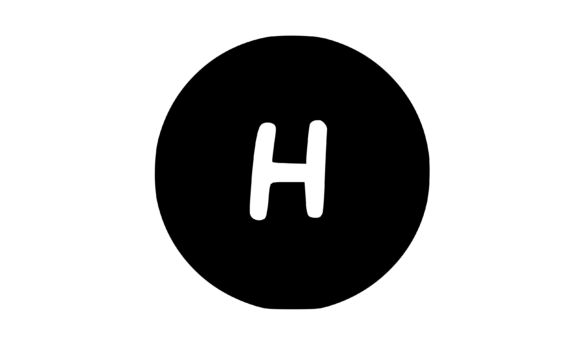 Circle Shape with Playful Mono H