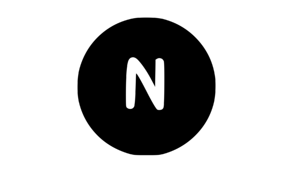 Circle Shape with Playful Mono N