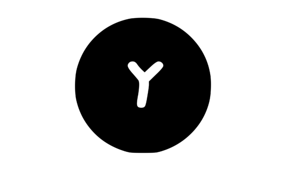 Circle Shape with Playful Mono Y