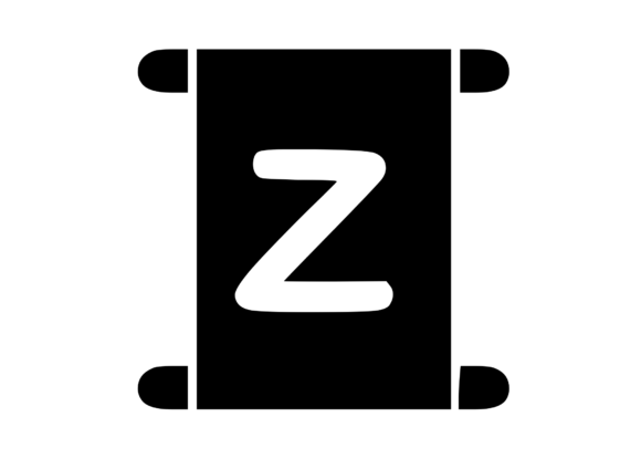 Old Scroll with Playful Mono Z