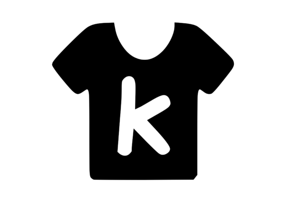 Simple Tee Shirt with Playful Mono K