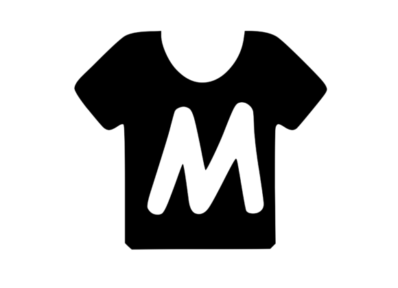 Simple Tee Shirt with Playful Mono M