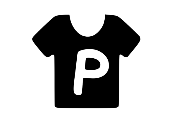 Simple Tee Shirt with Playful Mono P