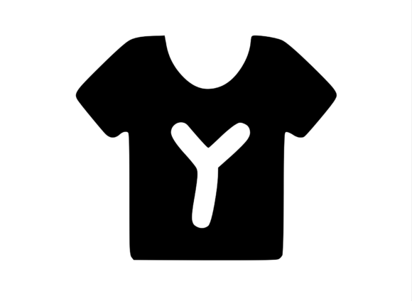 Simple Tee Shirt with Playful Mono Y